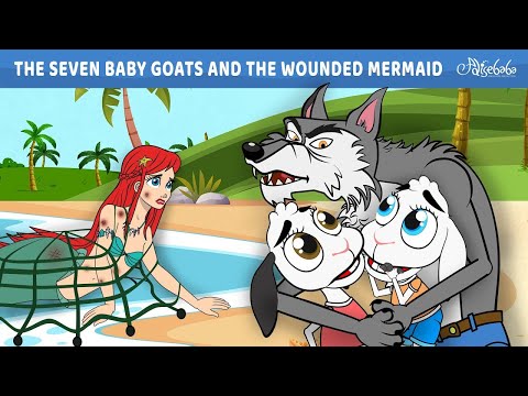 The Seven Little Goat and Wounded Mermaid | Natkhat TV | Hindi Stories