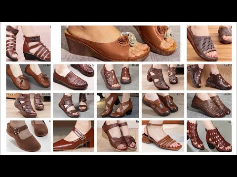 BELLY BABES BROWN FOOTWEAR 2024 VERY DIFFERENT TOP GENUINE LEATHER SANDALS SHOES DESIGN