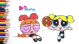Coloring Powerpuff Girls Rowdyruff Boys (Las Chicas Superpoderosas)Blossom Bubbles Buttercup