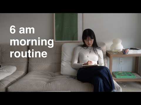 6 AM productive and realistic morning routine | fitness, journaling, wellness