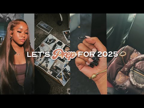 prepare with me for 2025 | vision board, single era? hair & nails, depop orders, new lens