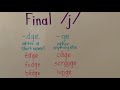 Spelling Patterns with J Sound
