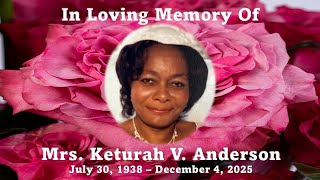 Mrs. Keturah V. Anderson - Celebration of Life