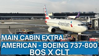 TRIP REPORT | American Airlines - Boeing 737-800 - Boston (BOS) to Charlotte (CLT) | Main Cabin+