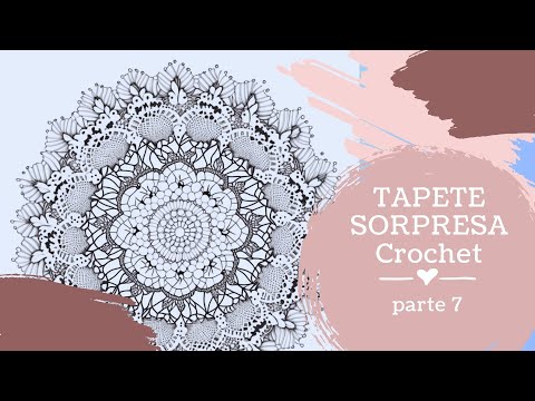 TAPETE sorpresa a CROCHET parte 7: vuelta 30 a la 34 (DIESTRO)