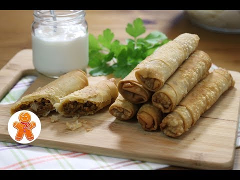 Слоеные пирожки с мясом sigara brei