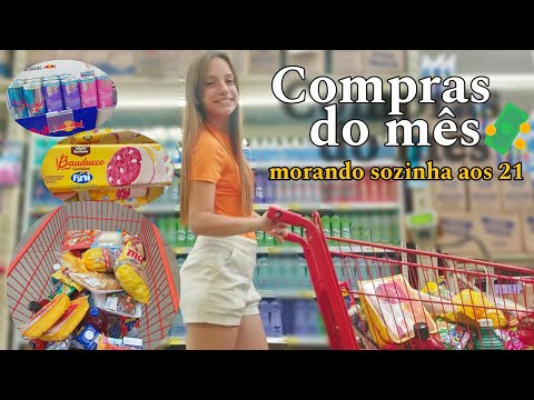 COMPRAS DO MÊS - MORANDO SOZINHA AOS 21 + UM FILHO