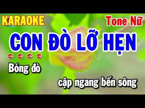 Karaoke Con Đò Lỡ Hẹn Tone Nữ Nhạc Sống Beat Phối Dễ Ca | Thanh Hải