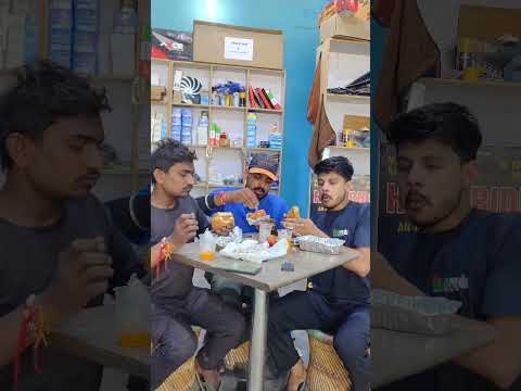 Veg Biryani & Burger Eating Challenge 🥵 spicy 🌶️