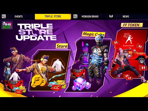 OB48 Tripal Store Update New Items🥳🔥| Lol Emote Return Date | Free Fire New Event | ff new event