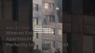 Woman Escapes Berlin Apartment Fire, Lands Perfectly in Rescue Basket