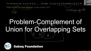 Problem on Complement of Union for Overlapping Sets