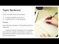 Body Paragraph Structure and Evidence