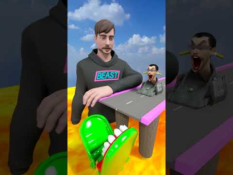OHIO MrBeast - Baby TV & Skibidi Man Jumping over Open Bridge into a Gigantic Toilet #shorts
