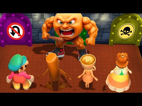 Mario Party 9 Minigames 🌈 Epic Battle! Rainbow Mario vs Daisy vs Cappuccino Showdown
