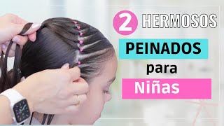 2 Hermosos Peinados para Niñas Faciles y Rapidos de Hacer