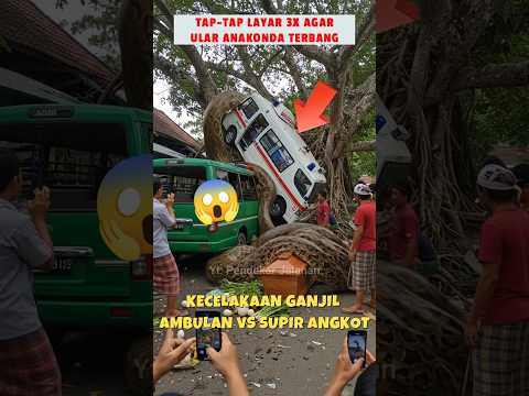 ‼️⚠️ Kecelakaan ambulan dan mobil angkot 😱 #shortsfeed #shorts