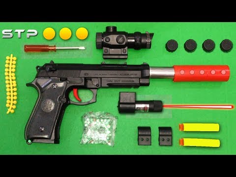 Realistic Beretta Toy Gun Airsoft Gel Ball Bullet Gun Toy Shooting - BB Gun with Soft Rubber & Darts