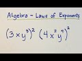 Simplifying Algebraic Expressions and Exponents