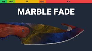 Gut Knife Marble Fade Wear Preview
