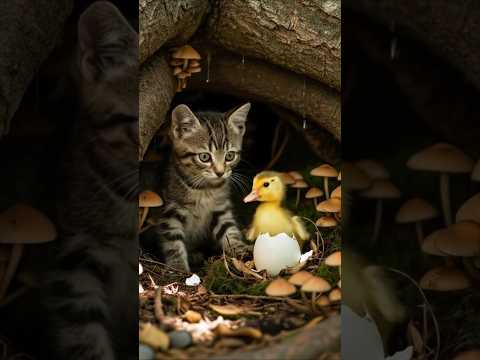 Kitten Finds Hope in a Duck’s Egg After Tragedy 🐱🥚🦆