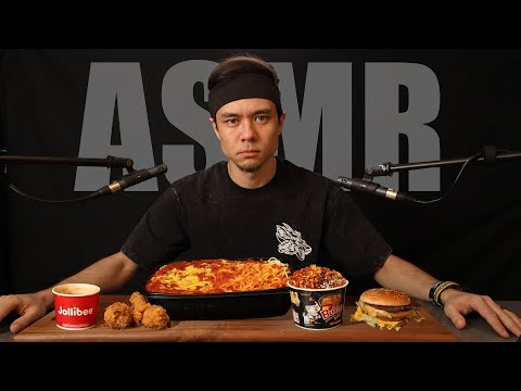 Competitive Eater trys ASMR (Fire Noodles, Fried Chicken, Pork Rinds, ect..)