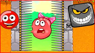 Красный шарик 4 попал в ловушку в игре Red Ball 3.