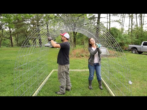 A HOOP COOP for our NEW CHICKENS!