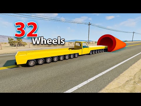 Pigeon 32 Wheels vs Funnel  | BeamNG Drive