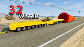 Pigeon 32 Wheels vs Funnel  | BeamNG Drive