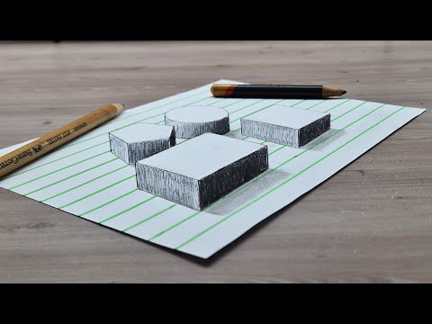 3d drawing easy on paper for beginner