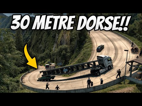 GERÇEK HAYATTA BU ÖLÜM YOLU VARRR !!! | AXOR 1840 İLE 30 METRELİK YÜK ÇEKİYORUZ | ETS 2 MOD