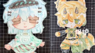 How to make paper dolls Gacha moving - OC | DIY | Draw so easy Anime #6