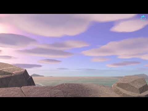 sunset beach - acnh