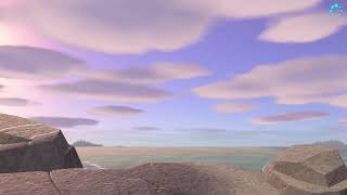 sunset beach - acnh