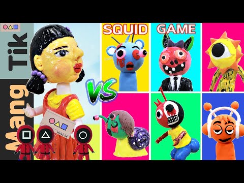 Squid Game 2 vs Sprunki | Incredibox Sprunki Battle | Eating Sprunki FOOD | Mang Tik ASMR