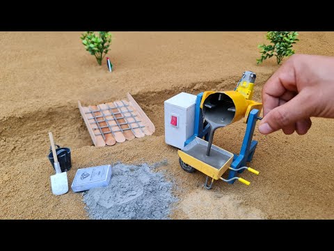 diy mini truck an excavator making home pipe bridge science project @sanocreator