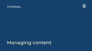 Training | Managing content in ThoughtFarmer Logo