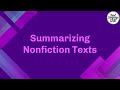 Summarizing Nonfiction Texts for Grades 3-8