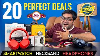 20 Best Smartwatch, Headphones & Neckband Deals from Amazon & Flipkart Big Billion Days 2025 ⚡⚡