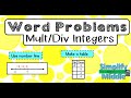 Solving Integer Word Problems: Multiplication and Division Strategies