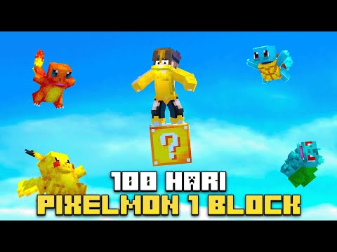 100 Hari Minecraft Pixelmon One Block