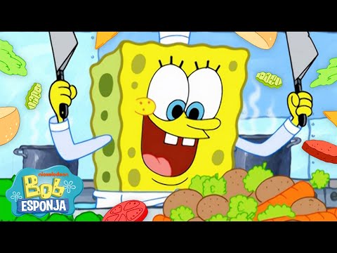 Bob Esponja | 1 HORA de Bob Esponja Cocinando 🔥🔥🔥  | Bob Esponja en Español