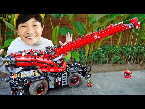 Yejun Lego Technic Crane Toy Assembly with Rescue Excavator Truck Play