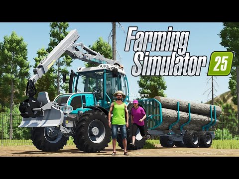 TRANSPORTANDO TRONCOS DE MADEIRA - FARMING SIMULATOR 25 #16