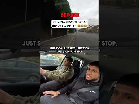 Some crazy before and after, any improvements? 😳 #shorts #driving #drivinglessons #drivingtest