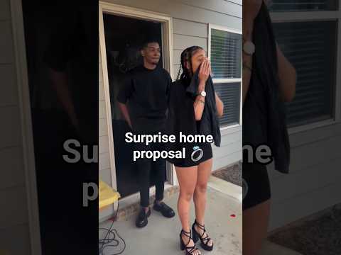 She Opened the Door and Got the Shock of Her Life  #engagement