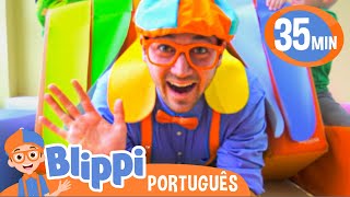 Blippi Visita um Parquinho! | Melhores Episódios do Blippi | Vídeos Educativos para Crianças
