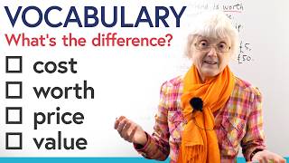 Confusing English Words: COST, PRICE, WORTH, VALUE 🤔