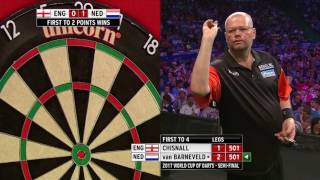 Michael van Gerwen mocking Adrian Lewis in the locker room